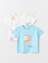 LC Waikiki Crew Neck Printed Short Sleeve Baby Girl T-Shirt